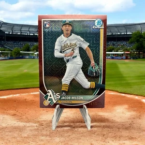 2025 Bowman Chrome Burgundy Refractor Jacob Wilson #9  147/275 - Picture 1 of 7