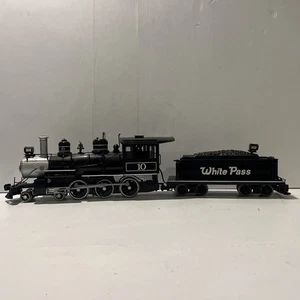 BACHMANN BIG HAULERS G-SCALE #10 WHITE PASS  4-6-0 LOCOMOTIVE & TENDER W/SMOKE - Picture 1 of 24