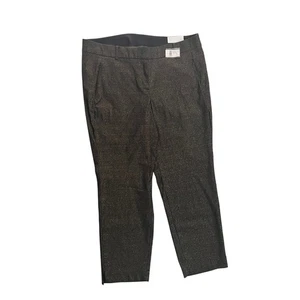 NWT Lane Bryant Women's Ankle Pants Size 20 Black Gold Sparkle - Picture 1 of 8