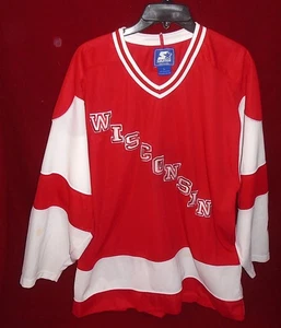 University of Wisconsin Badgers Hockey Trikot Größe L - Starter Marke 90er - Bild 1 von 4