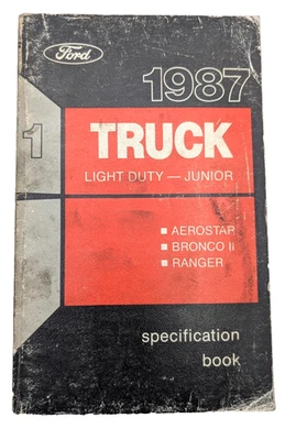 1987 年福特 Aerostar Bronco II 游骑兵卡车规格书青少年 — 第 1/4 张图片