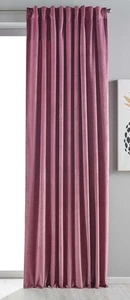 Tenda oscurante "Milano" velluto passante rosa antico 1 pezzo HxL 280x135 cm - Foto 1 di 7