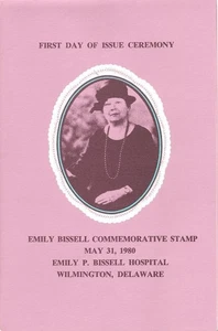 #1823 First Day Ceremony Program 15c Emily P. Bissell Stamp - Picture 1 of 2