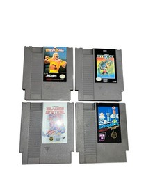 NES Game Lot of 4 AS IS UNTESTED Wrestlemania Hydlide Gyromite Blades Of Steel