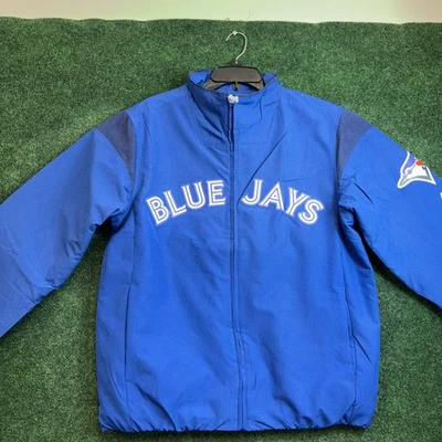 Men TORONTO BLUE JAYS Therma Base Blue Full Zipper Jacket Size Medium Majestic - Image 1 of 4
