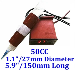 50cc Air Syringe 150mm long 27mm diameter 110V 45W Heater w/ Digital Controller - Picture 1 of 11