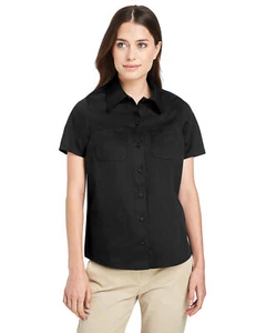 Harriton M585W Ladies Advantage IL Short Sleeve Work Shirt - Picture 1 of 4