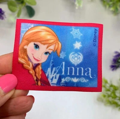 Frozen iron on patch Disney Anna motif sew on badge licensed party favour kids - Image 1 of 4