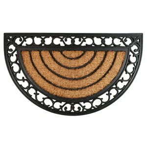 Schmutzfangmatte Fußmatte Türmatte 45x75cm Schuhabstreifer Ornamente halbrund - Bild 1 von 2