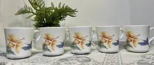 Vintage Corning Correlle Hummingbird 3 1/2" mug cup. Set Of 5 - Picture 1 of 7