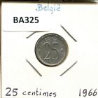 25 CENTIMES 1966 DUTCH Text BELGIUM Coin #BA325.G