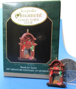 Hallmark Miniature Ornament 1997 listo para Santa - Imagen 1 de 11