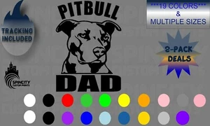 Pitbull Dad Decal Dog Graphic Stickers Laptop - Picture 1 of 11