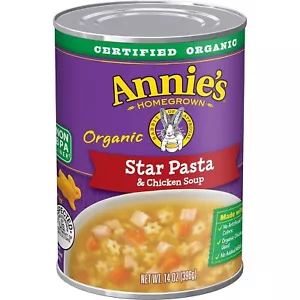 Annie’s Organic Star Pasta and Chicken Canned Soup, Ready To Serve, 14 oz - Picture 1 of 3