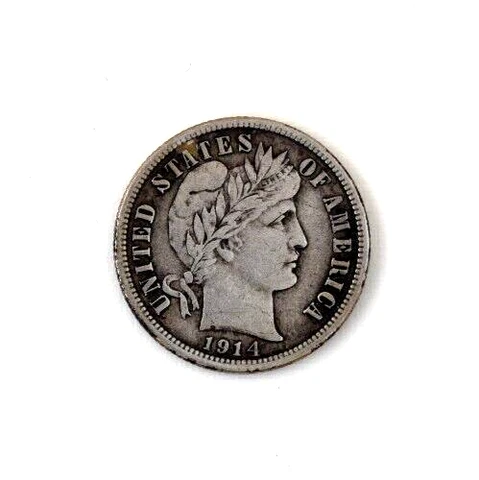 1914 US Barber Dime Full LIBERTY No Reserve Cover
