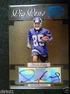 2005 Donruss Rückstoßfäden Schweinestifte Austausch Auto Derrick Mason #036/100 - Bild 1 von 3