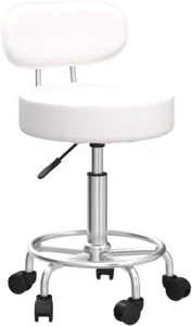 Rolling Stool Swivel Salon Chair Office Office Tattoo Adjustable Height Spa NEW - Picture 1 of 7