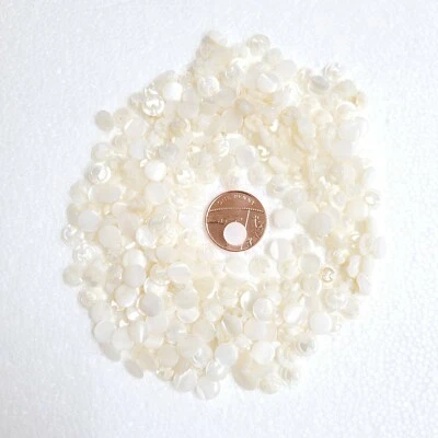 JHB Mother Pearl Moonstone Button 7mm Self Shank Mini MOP Baby Doll Sewing Craft - Image 1 of 4