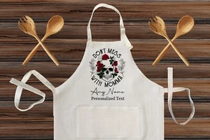 Don't Mess with Momma Personalized Apron Chef Apron BBQ Chef Apron - Picture 1 of 5
