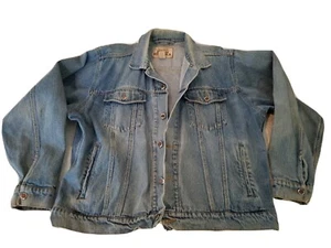 Jeansjacke XL Damen Herren Vintage Jeansmantel Trucker Blau Jeans  - Bild 1 von 11