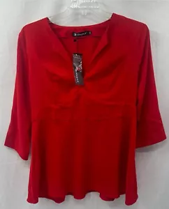 Allegra K Adult Womens Size XL Red Blouse New NWT - Picture 1 of 3