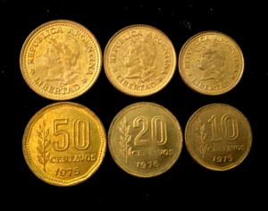 Argentinien 3 Münzen Set 50, 20, 10 Centavos Weltmünzen - Bild 1 von 1