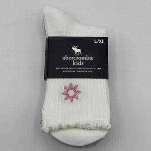 Abercrombie Kids 3-Pack Crew Socks L/XL - Picture 1 of 6