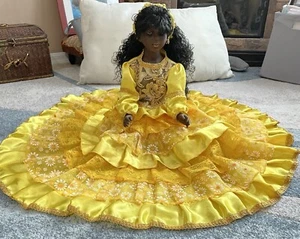 "Muñeca afroamericana vintage de 25"" de alto" - Imagen 1 de 13