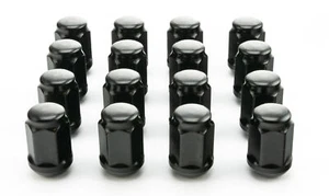 Schwarz Original Style Radmuttern (16) 12x1,5 mm Radius Sitz 19 mm Sechskant - Bild 1 von 1
