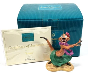 Scatola scultura vintage WDCC Timon Luau il Re Leone appartenenza COA 1998 - Foto 1 di 14