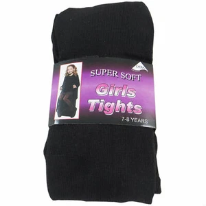6 Pairs Girls Tights Cotton Rich Uniform Back 2 School Warm Thick Age 2-12 Years - Picture 1 of 3