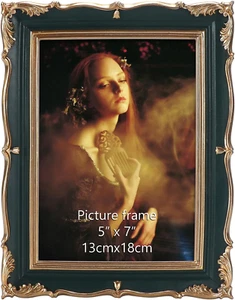 5x7 Decorative Vintage Style Picture Frame - 4x6 Photo with Mat Desktop or Wall  - Picture 1 of 7