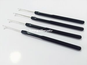 4 Hook Pulling Needle for i tip hair extension latch hook crochet micro needle