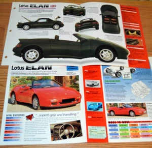 2 1991 LOTUS ELAN SE SPECS INFO ORIGINAL POSTER BROCHURE 91 - Picture 1 of 1