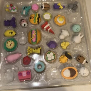 Lot Of Mini Eraser Puzzle 5 Missing Pieces In The Original Container - Picture 1 of 8