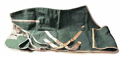 76'' Baker Heavy Canvas/Felt-lined blanket 6 Lbs. Curved Rear, Brand New Green - Image 1 of 4