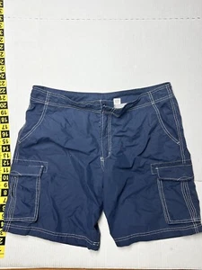 LL Bean Badehose Herren 38 Taschen gefüttert Reißverschluss Kordelzug blau " - Bild 1 von 11