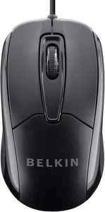 Belkin F5M010QBLK Wired USB 3 Button w/ 5ft cord Optical Mouse - BLACK - Picture 1 of 2
