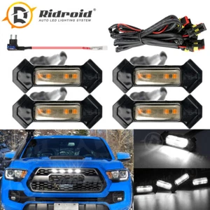 Kit de 4 luces de rejilla LED blancas estilo Raptor para Toyota Tacoma TRD Pro 2016-2021 - Imagen 1 de 18