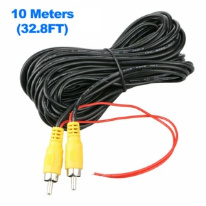 10M Car Auto RCA Extension Video Cable Rearview Backup Camera & Detection Wire - Bild 1 von 10