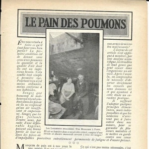 Le pain des poumons - - Article de presse 1905 - Picture 1 of 4