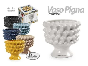 GICOS PIGNA VASO COLORI ASSORTITI CM 15 CERAMICA DECORATA PZ.1 COLORE ASSORTITO - Picture 1 of 1