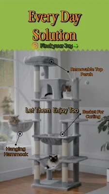 CAT Tree Tower A LARGE Scratching Activity Center FOR Playing AND Rest Furniture - Image 1 of 4