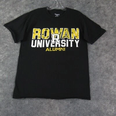 Rowan University Alumni Shirt Mens Medium Black Short Sleeve Champion Authentic - Image 1 of 4