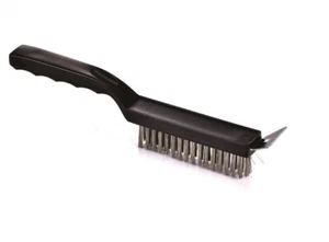 Commercial Heavy Duty Pizza Oven BBQ Grill Brush With Steel Scraper Gril Cleaner - Picture 1 of 1