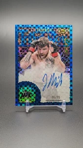 2024 Finest UFC Jim Miller Intimidators Auto Blue Checkerboard Refractor #/75 - Bild 1 von 2