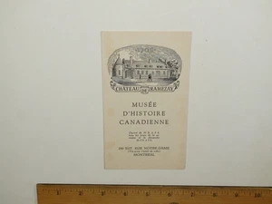 Chateau De Ramezay Montreal Canadian Historical Museum Travel Brochure / Handout - Picture 1 of 4