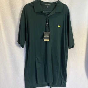 Masters Amen Corner  XL Pima Cotton S/Sleeve Green Golf Polo Shirt Augusta NWT - Picture 1 of 8