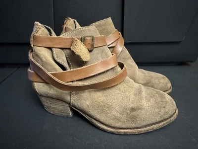 H By Hudson HORRIGAN Mujer Botines Talla EUR 36 US 6 Gamuza Marrón Botines Foto 1 de 4