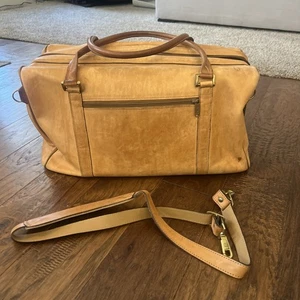 Borsone vintage Hartmann cintura in pelle dottore trasporto multiuso marrone chiaro - Foto 1 di 15